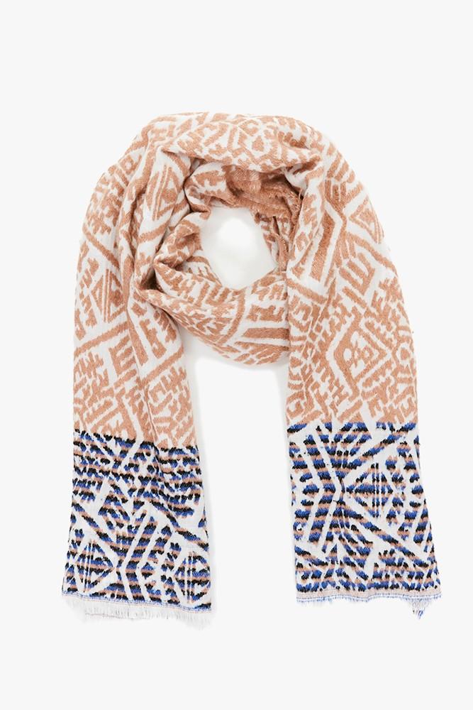 Abbacino Bufanda de mujer con estampado beige
