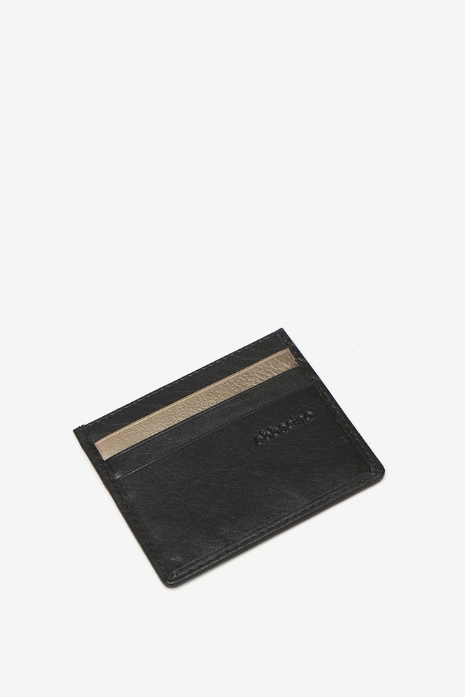Abbacino Tarjetero en piel negra Descuento por venta flash