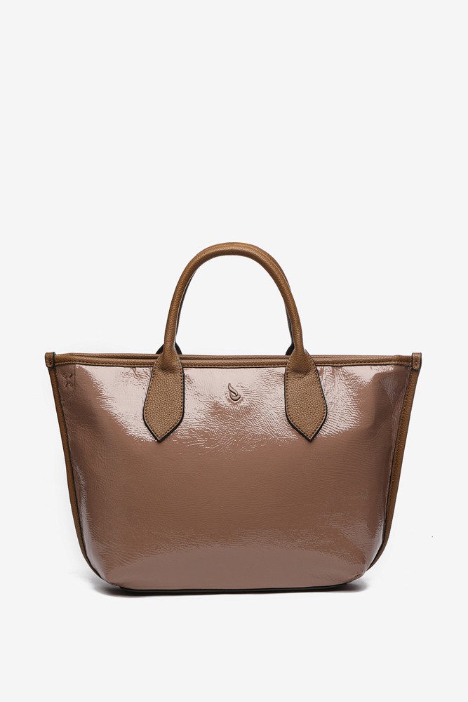 Abbacino Bolso shopper de charol en taupe Tienda