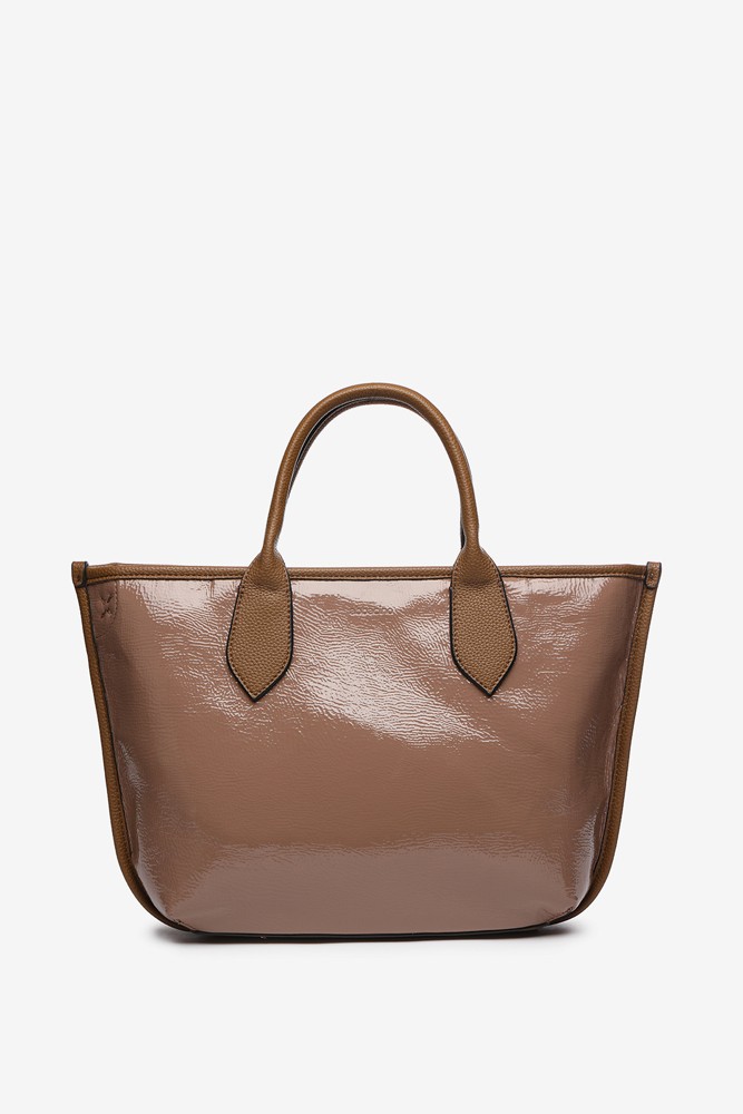 Abbacino Bolso shopper de charol en taupe Tienda