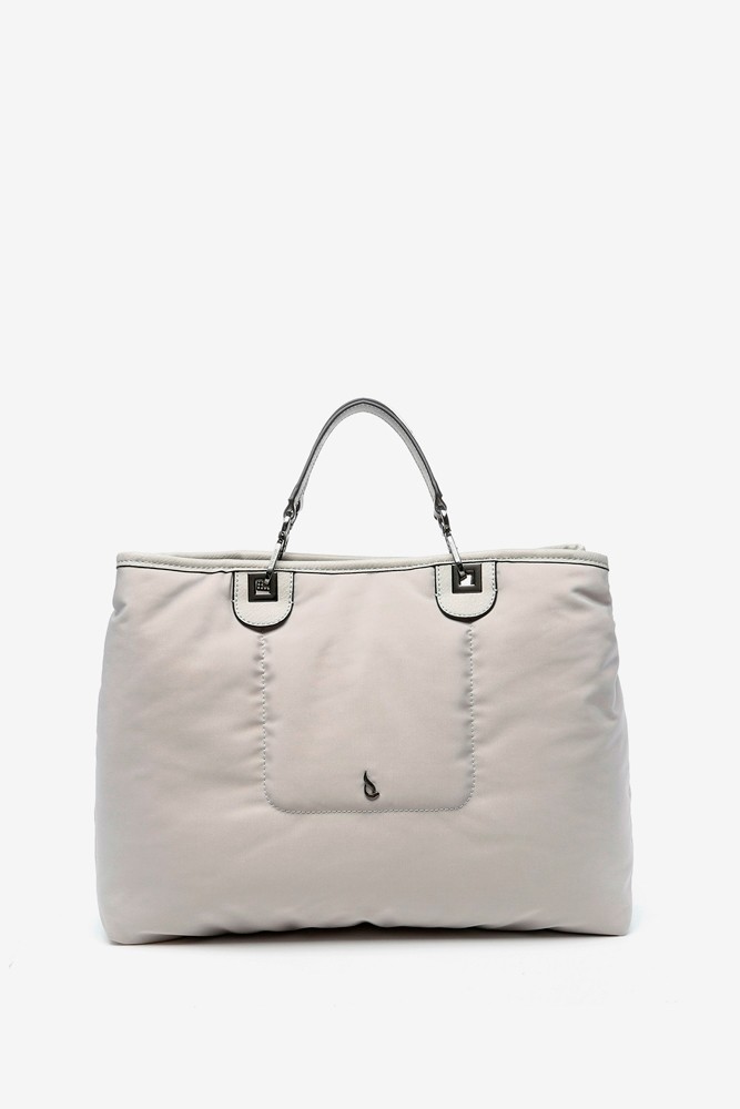 Abbacino Bolso de mano grande de nylon en beige Rebajas top