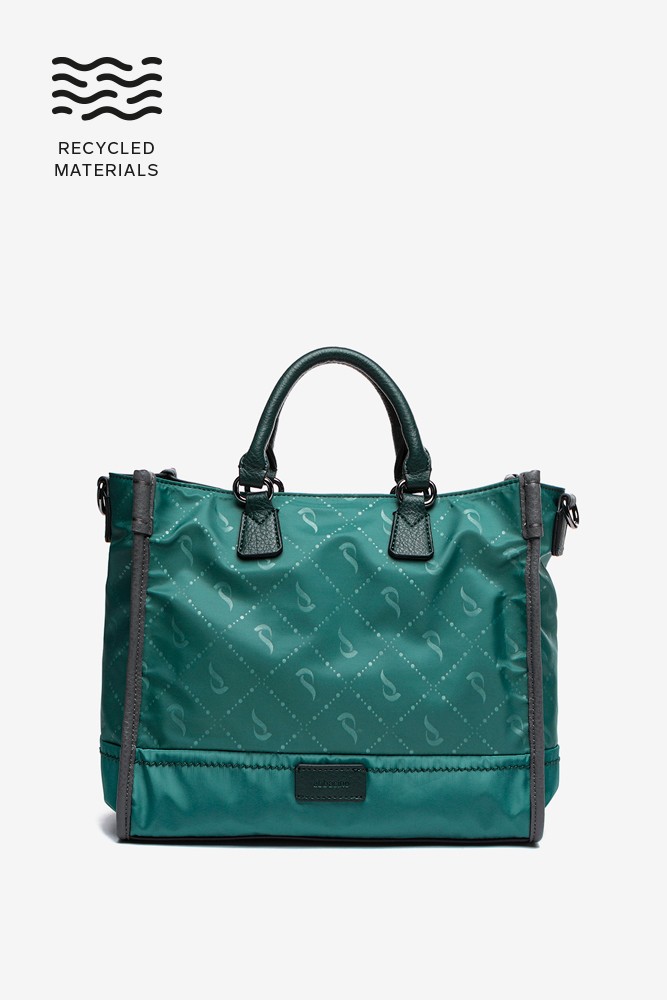 Abbacino Bolso shopper en materiales reciclados verde Superdescuento