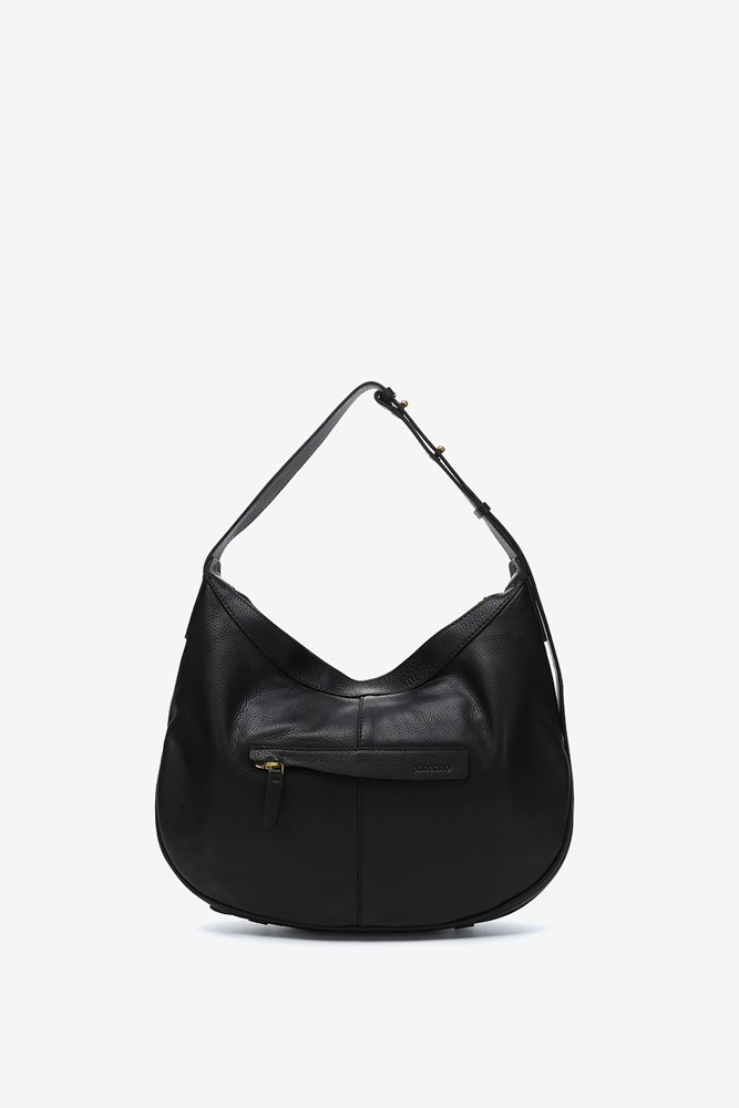 Abbacino Bolso de hombro en piel negra Ahorra y exporta