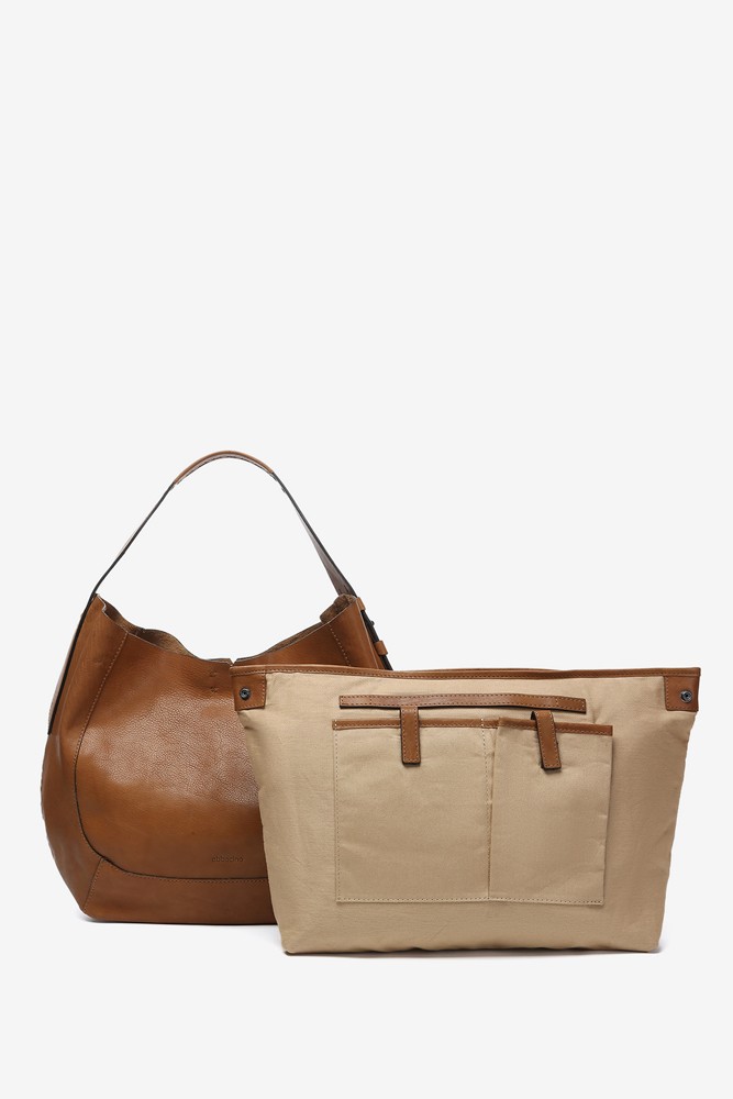 Abbacino Bolso de hombro en piel cognac Descuentos del mes