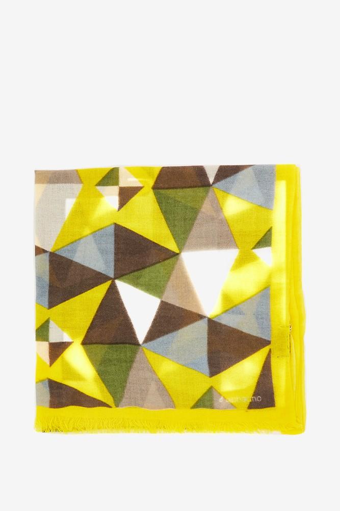 Abbacino Pañuelo de lana con estampado geométrico en ámbar Outlet