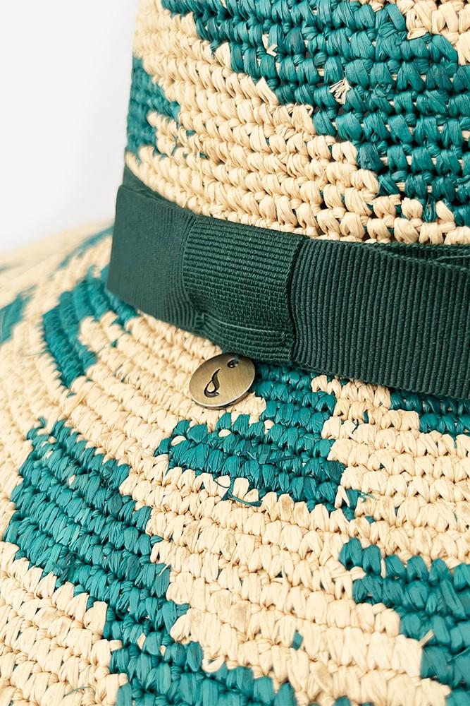 Abbacino Sombrero de paja en verde y beige En oferta