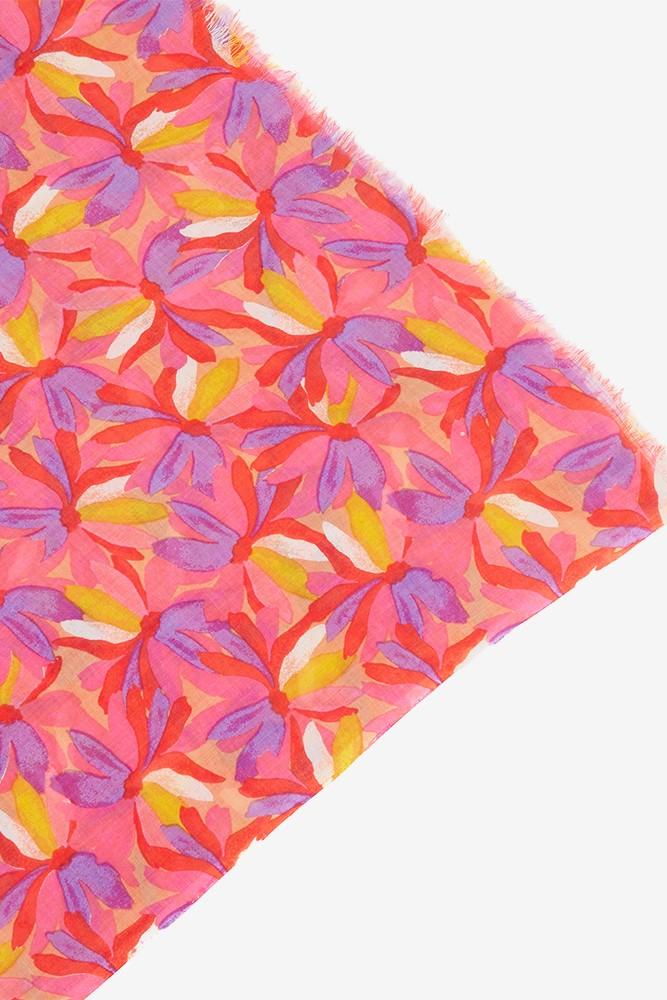 Abbacino Pañuelo de viscosa con estampado floral fucsia Los más vendidos