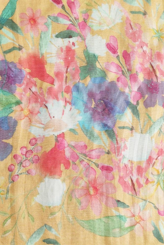 Abbacino Bandana de mujer de seda con estampado floral en naranja Descuento