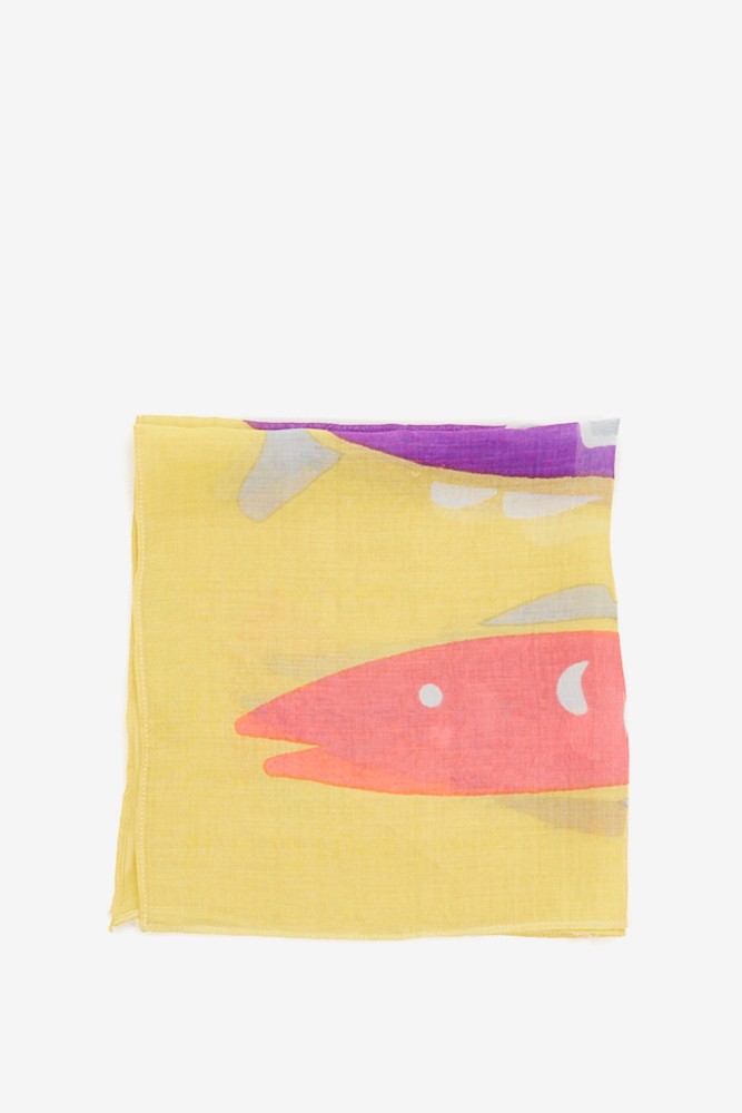Abbacino Bandana con estampado de peces en amarillo Tienda