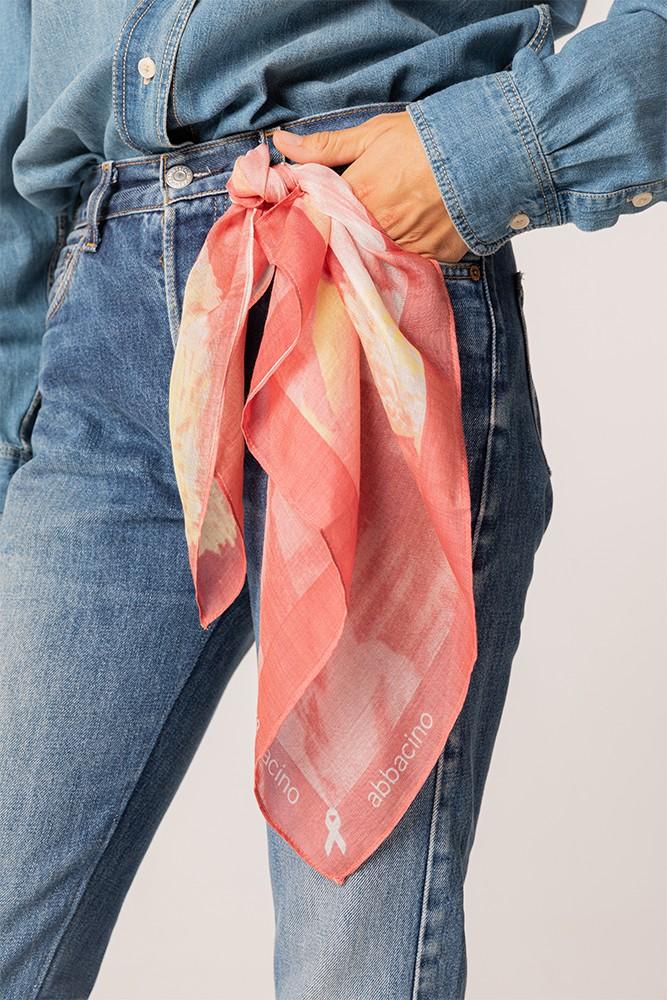 Abbacino Bandana de seda rosa a favor de la AECC ÚLTIMAS EDICIONES