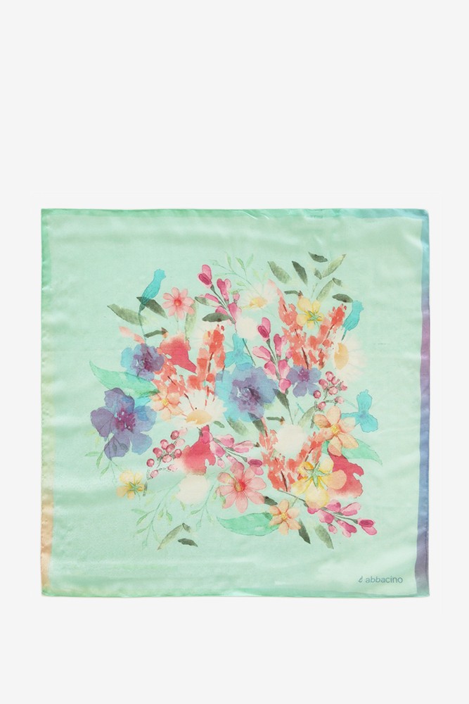 Abbacino Bandana de mujer de seda con estampado floral en turquesa Últimos 2 días