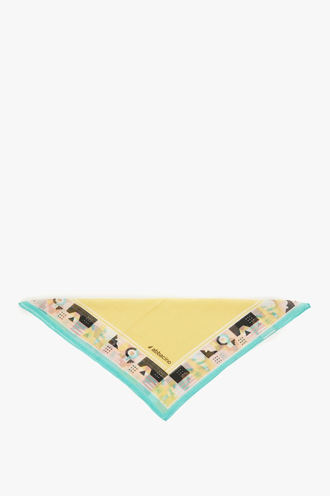 Abbacino Bandana de mujer con estampado mediterráneo en amarillo Último día