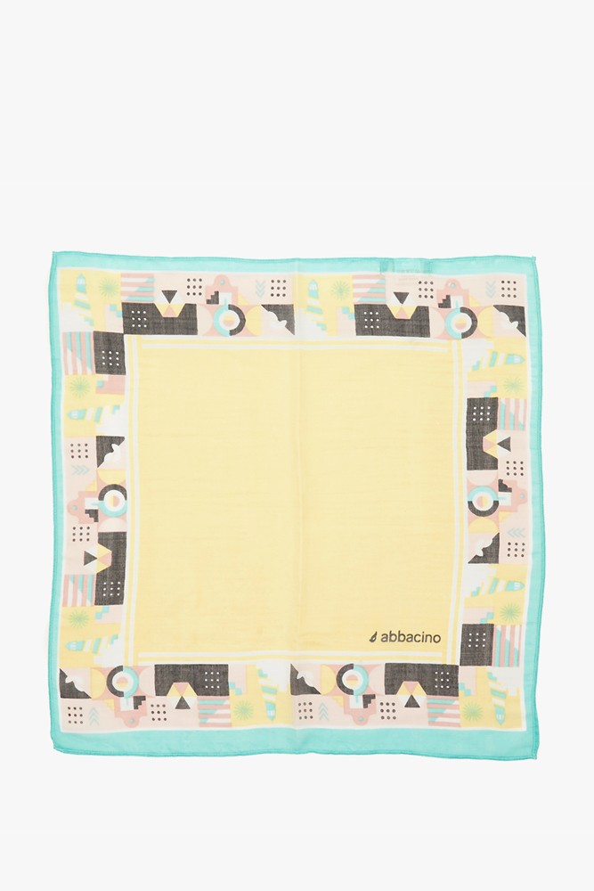 Abbacino Bandana de mujer con estampado mediterráneo en amarillo Último día