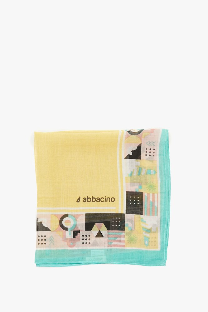 Abbacino Bandana de mujer con estampado mediterráneo en amarillo Último día