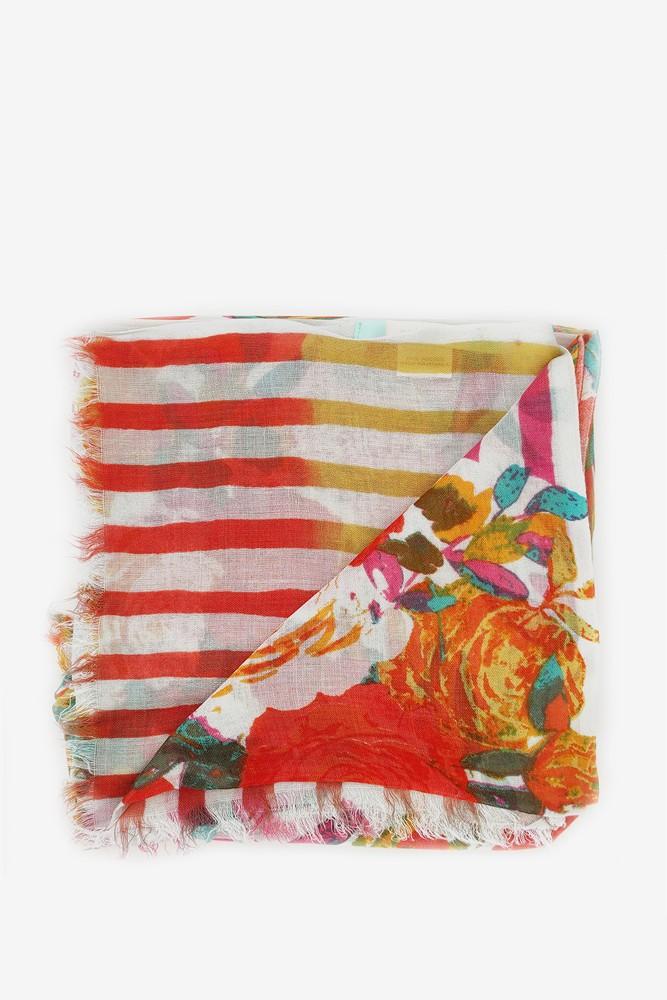Abbacino Pañuelo de mujer de viscosa con print floral en rosa Oferta especial de fábrica