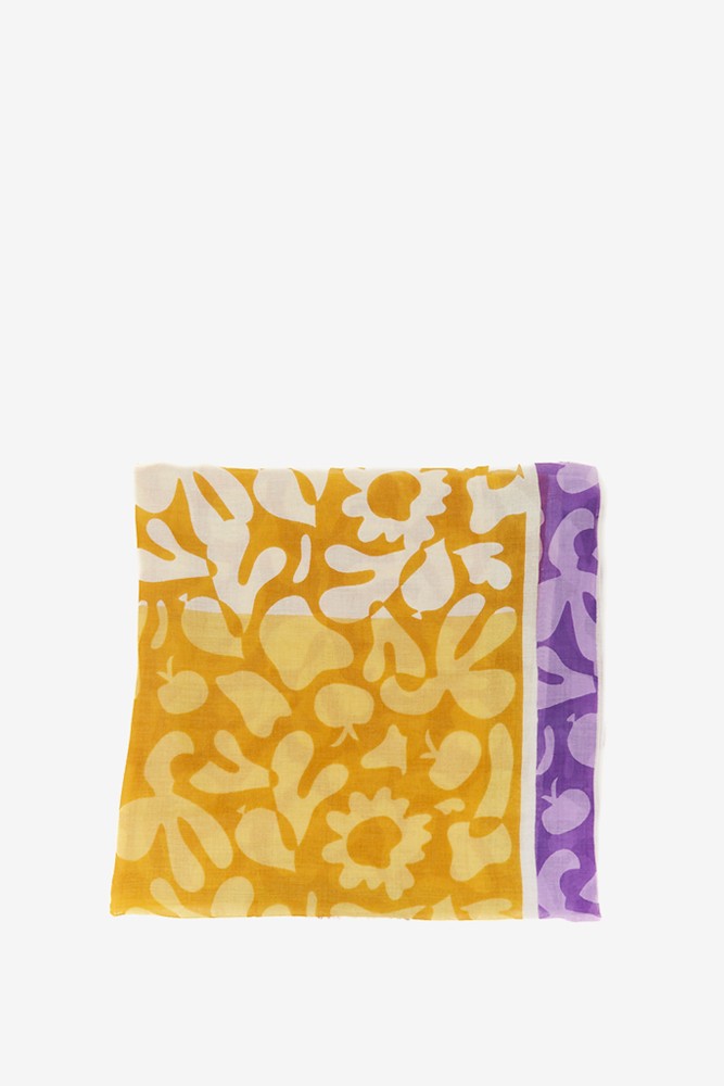 Abbacino Pañuelo de mujer con estampado animal print en amarillo Envío internacional gratuito