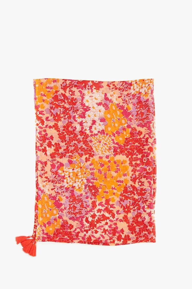 Abbacino Pañuelo de mujer con estampado floral mini rojo Limitado a 3 días