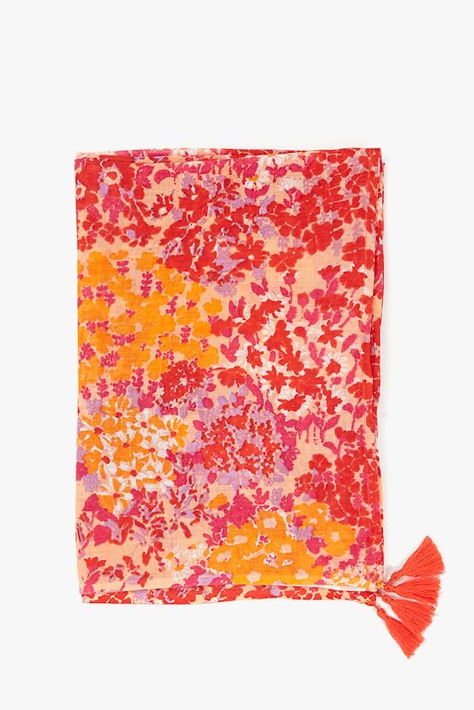 Abbacino Pañuelo de mujer con estampado floral mini rojo Limitado a 3 días