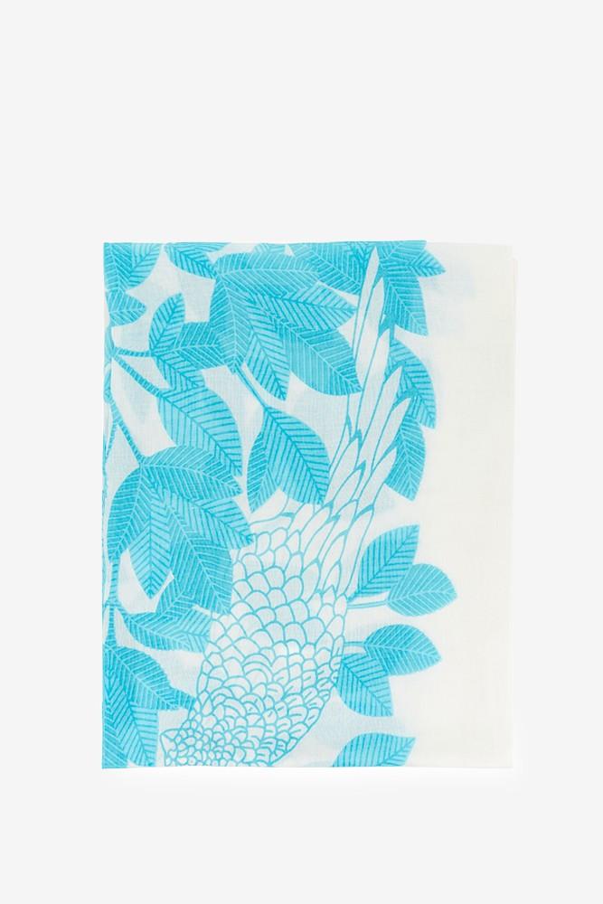 Abbacino Pañuelo de viscosa con estampado natural en tonos turquesa En oferta