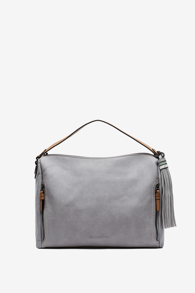 Abbacino Bolso hobo de mujer con borla en gris Descuentos del mes
