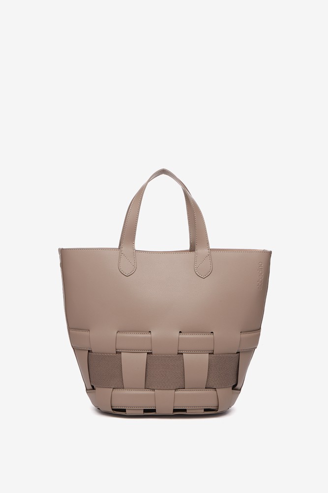 Abbacino Bolso shopper trenzado en taupe Ofertas especiales
