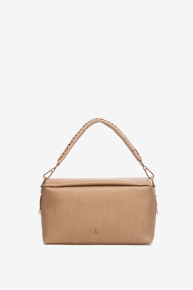 Abbacino Bolso de hombro en materiales reciclados en taupe Rebajas de fin de temporada