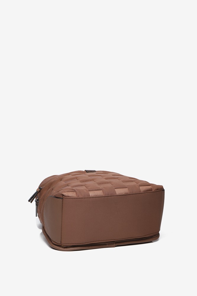 Abbacino Mochila de mujer para i-Pad en nylon acolchado en taupe 2025