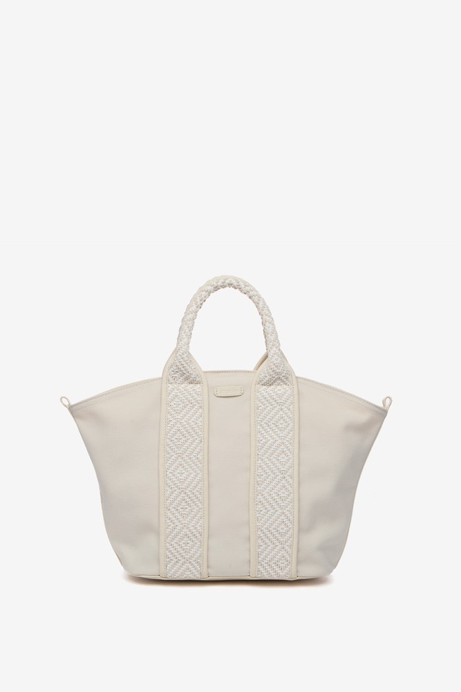 Abbacino Bolso shopper pequeño en materiales reciclados en beige En línea