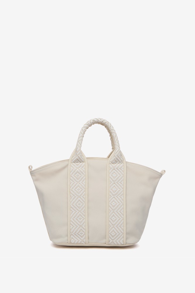 Abbacino Bolso shopper pequeño en materiales reciclados en beige En línea