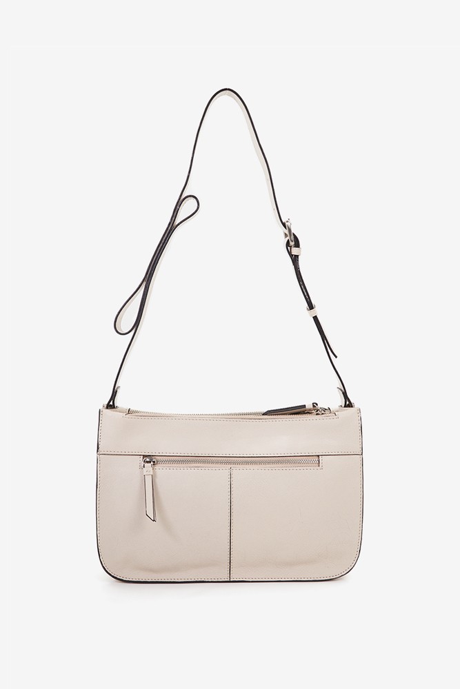 Abbacino Bandolera de mujer en piel troquelada beige Outlet