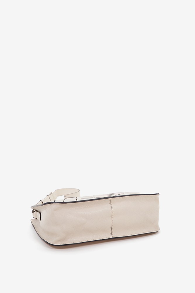 Abbacino Bandolera de mujer en piel troquelada beige Outlet