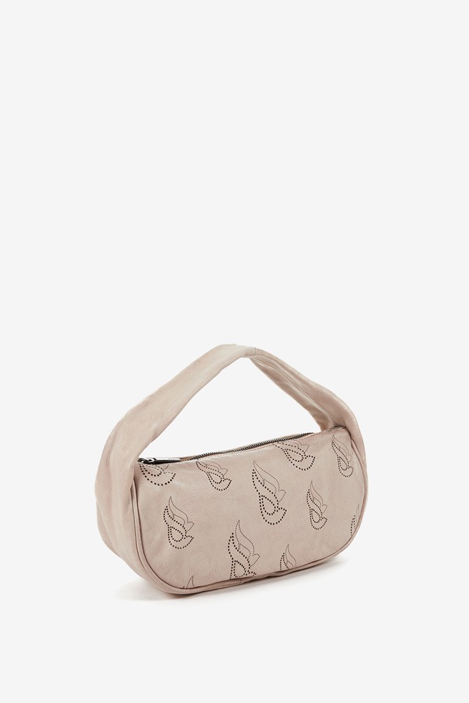 Abbacino Bolso de mano de mujer en piel troquelada beige Outlet online