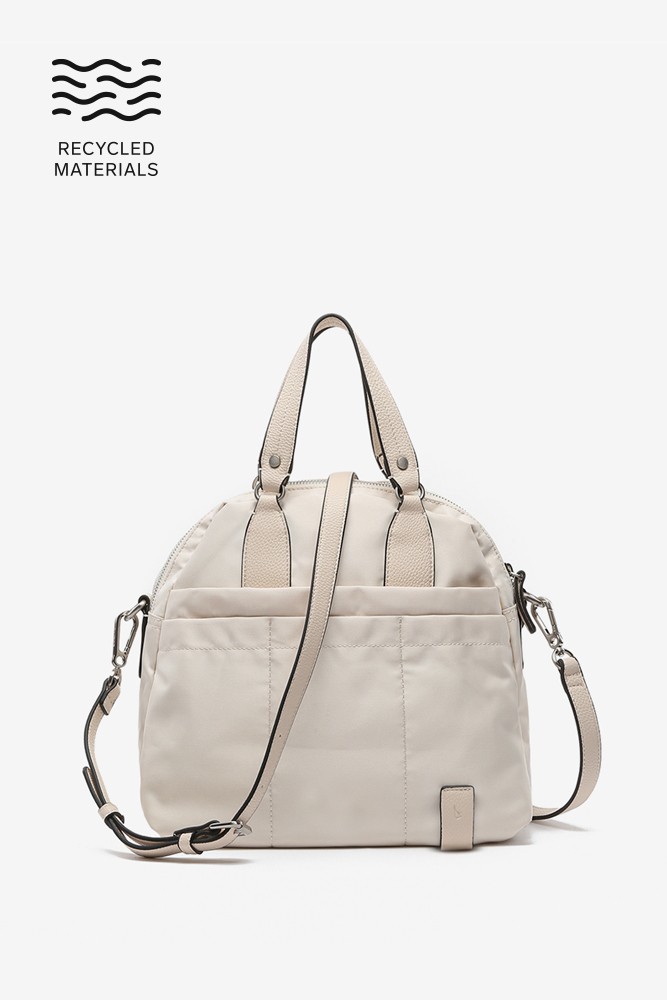 Abbacino Bolso bowling de mujer en materiales reciclados beige Venta caliente