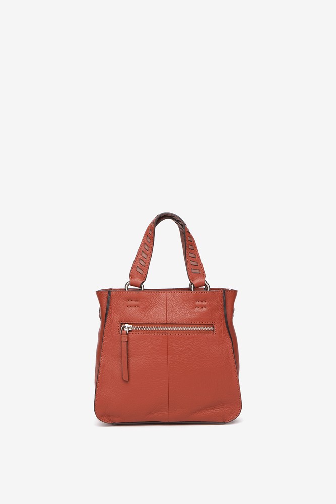 Abbacino Bandolera de piel en naranja Rebajas baratas
