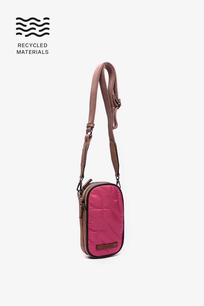 Abbacino Bolso para el móvil en materiales reciclados y acolchados fucsia Rebajas de fábrica