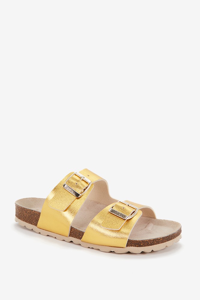 Abbacino Sandalia plana de mujer en dorado Rebajas top