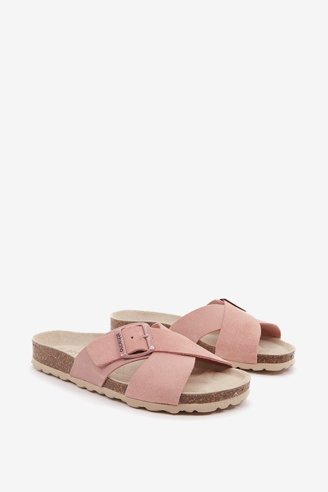 Abbacino Sandalia plana con hebilla de mujer en rosa Precios de Black Friday