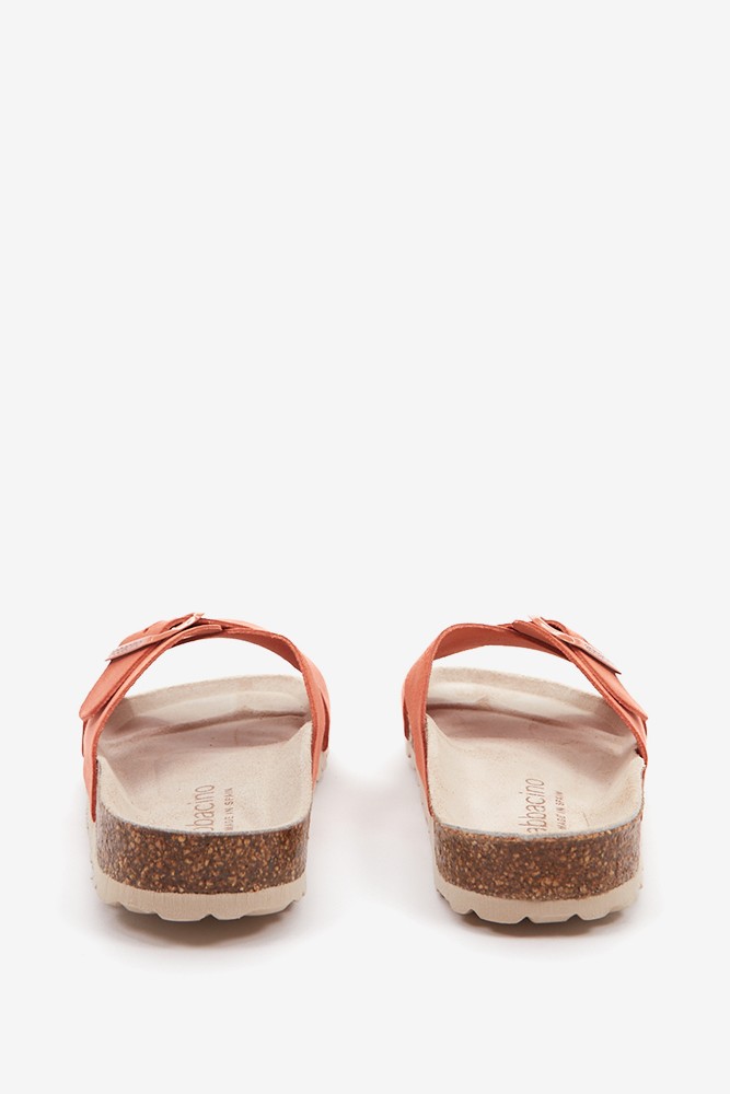 Abbacino Sandalia plana con hebilla de mujer en naranja Oferta exclusiva