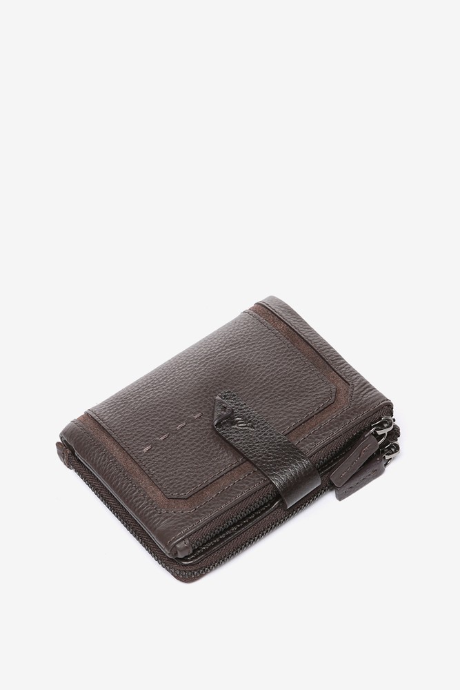 Abbacino Cartera pequeña en piel y serraje marrón Ofertas