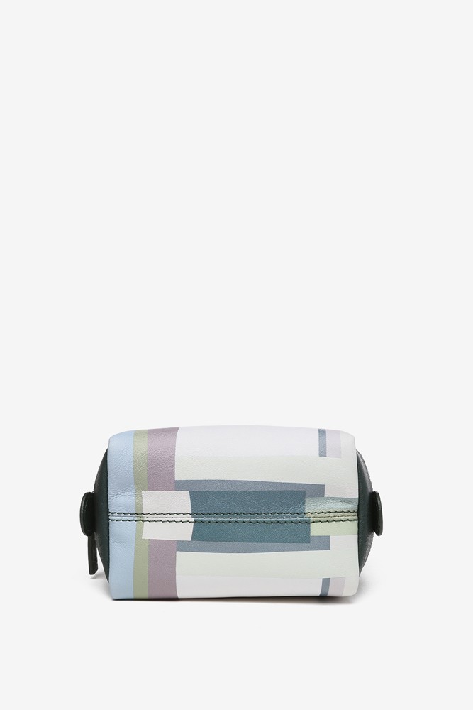Abbacino Neceser mediano de piel con estampado verde Gran oferta