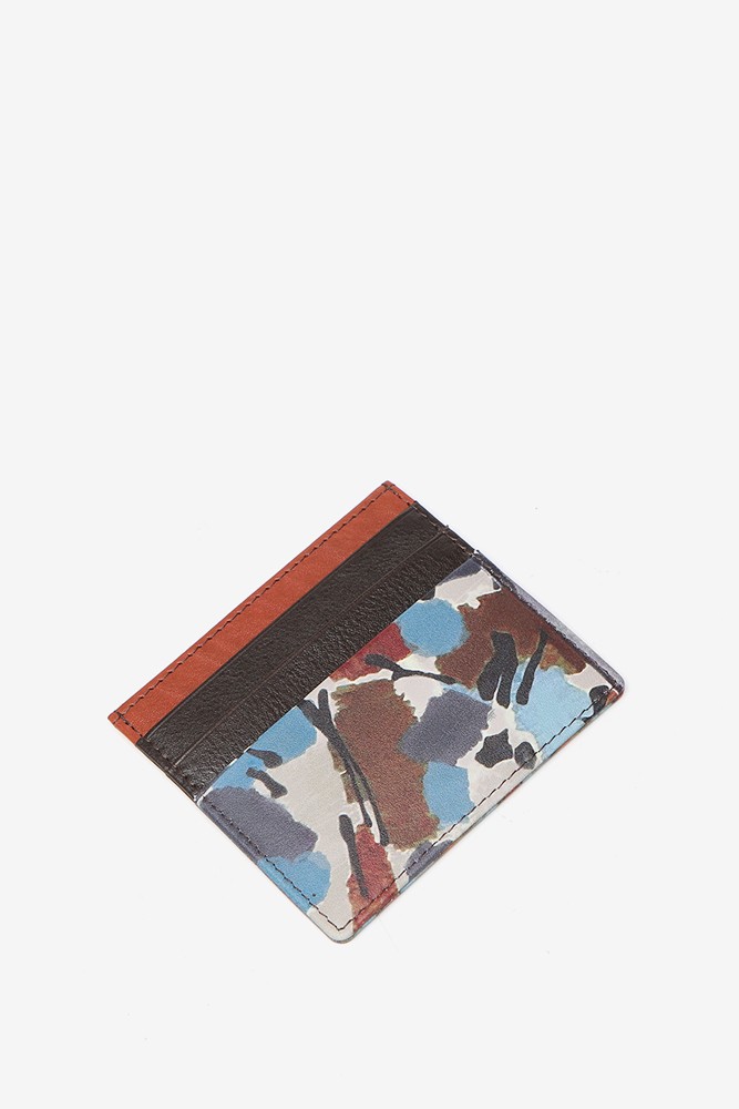 Abbacino Tarjetero en piel con estampado multicolor Rebajas de fábrica