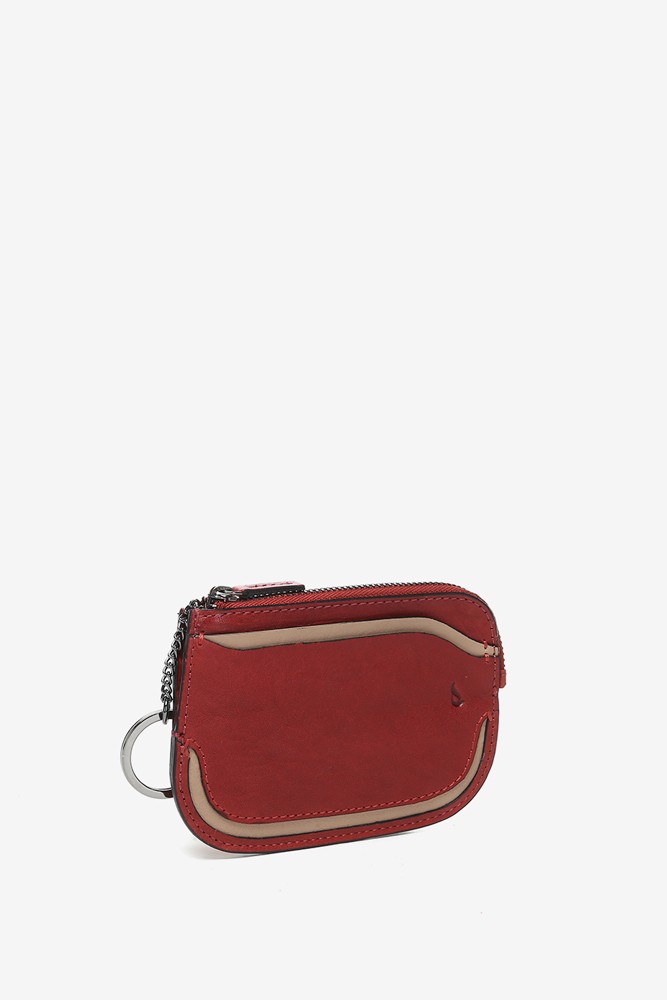 Abbacino Tarjetero en piel roja