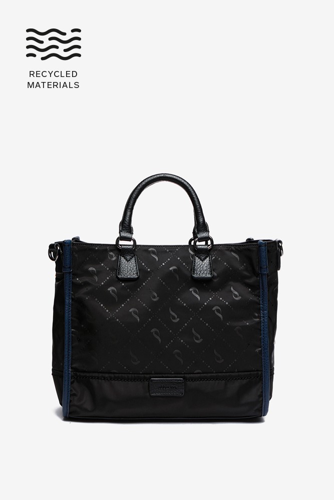 Abbacino Bolso shopper en materiales reciclados negro Limitado a 3 días