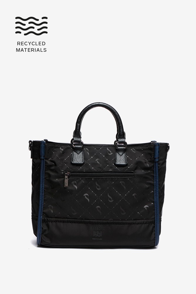 Abbacino Bolso shopper en materiales reciclados negro Limitado a 3 días