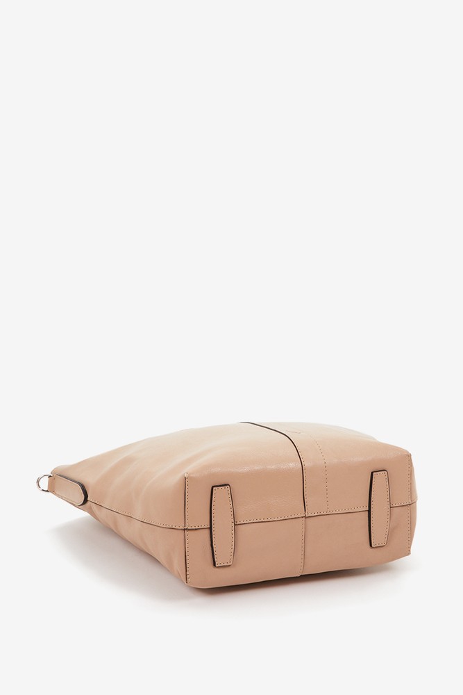 Abbacino Bolso shopper de mujer en piel beige Libre de impuestos
