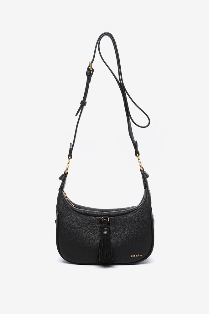 Abbacino Bandolera con borla en materiales reciclados negro Ofertas de temporada