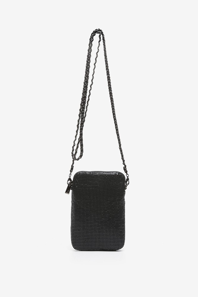 Abbacino Bolso para el móvil de malla metálica en negro Ofertas especiales