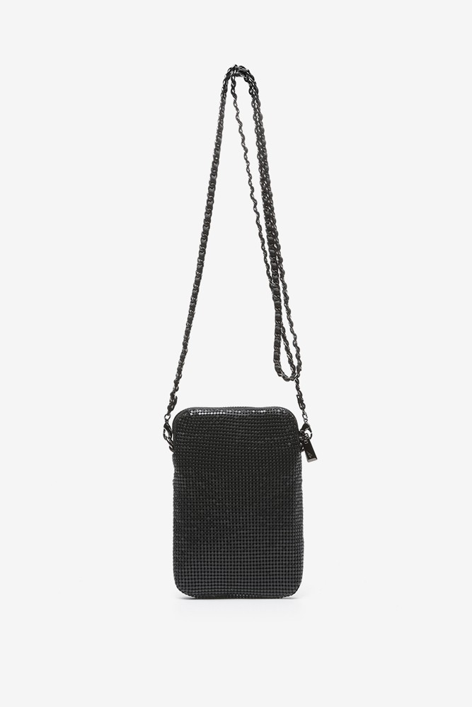Abbacino Bolso para el móvil de malla metálica en negro Ofertas especiales