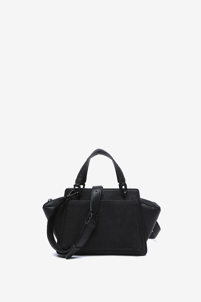 Abbacino Bolso de mano pequeño en materiales reciclados negro Grandes ahorros