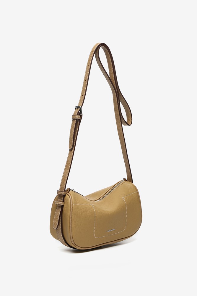 Abbacino Bandolera en materiales reciclados camel 2025
